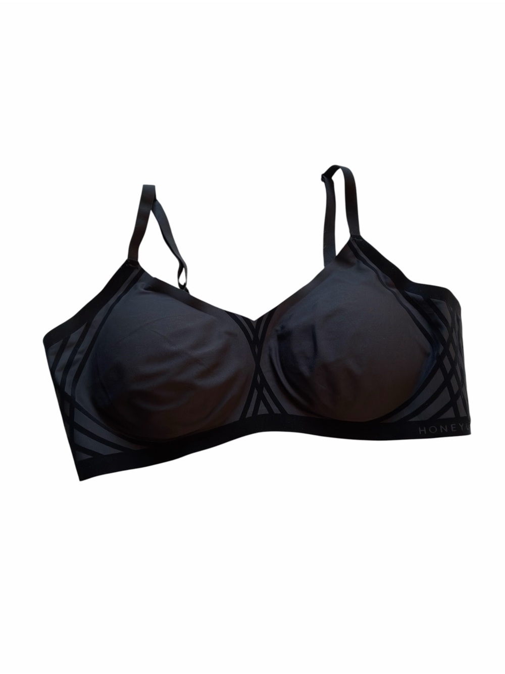 Honeylove Black Seamless Wireless Support Bra 2x